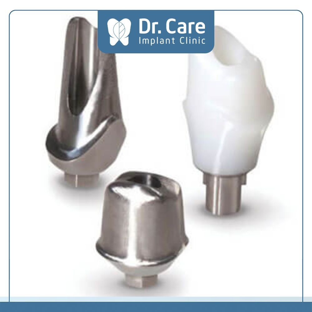 Cấu tạo của Abutment Implant bao gồm 2 đầu tương ứng với vị trí nhất định. Cụ thể ở đầu nối dưới, khớp nối Implant có nhiệm vụ gắn chặt miệng Implant