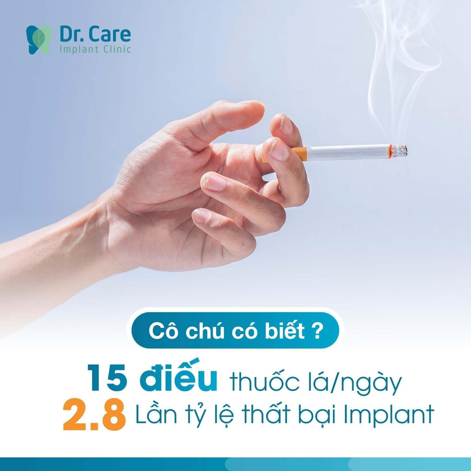 Thuốc là nguyên nhân hàng đầu khiến trồng răng Implant thất bại