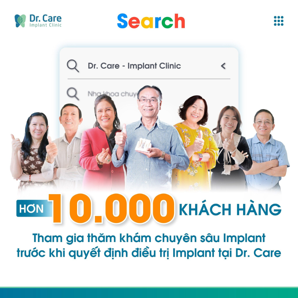 Nha khoa Dr. Care là địa chỉ uy tín về trồng răng Implant chuyên sâu cho người trung niên