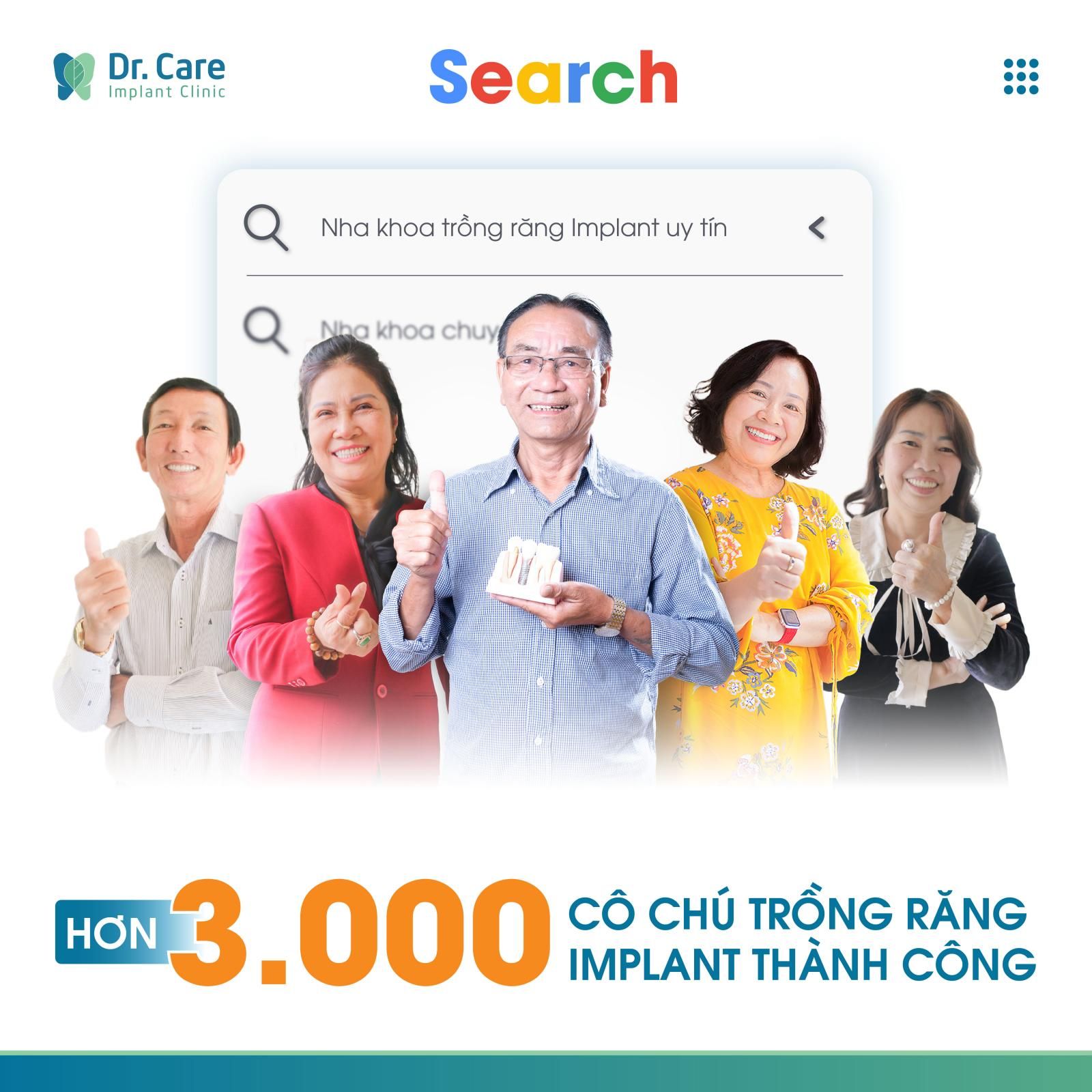 Dr. Care - địa chỉ trồng răng Implant uy tín, an toàn