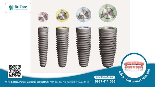 Trụ Implant Nobel Biocare là 1 trong 2 dòng trụ được các Bác sĩ tin dùng khi cấy ghép Implant toàn hàm