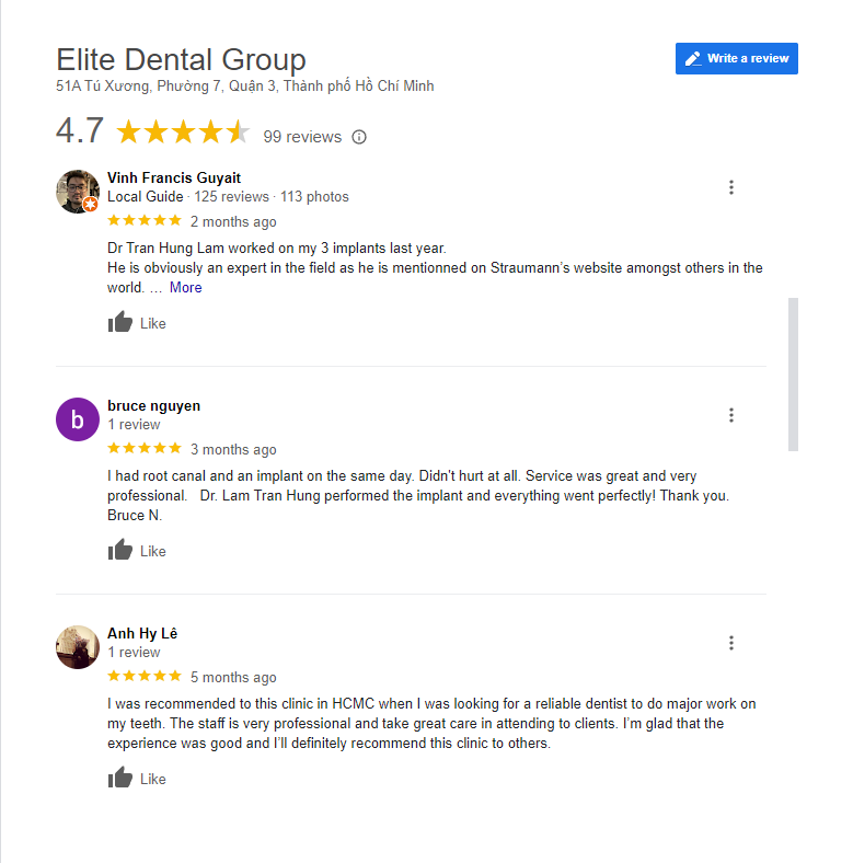 review nha khoa elitedental