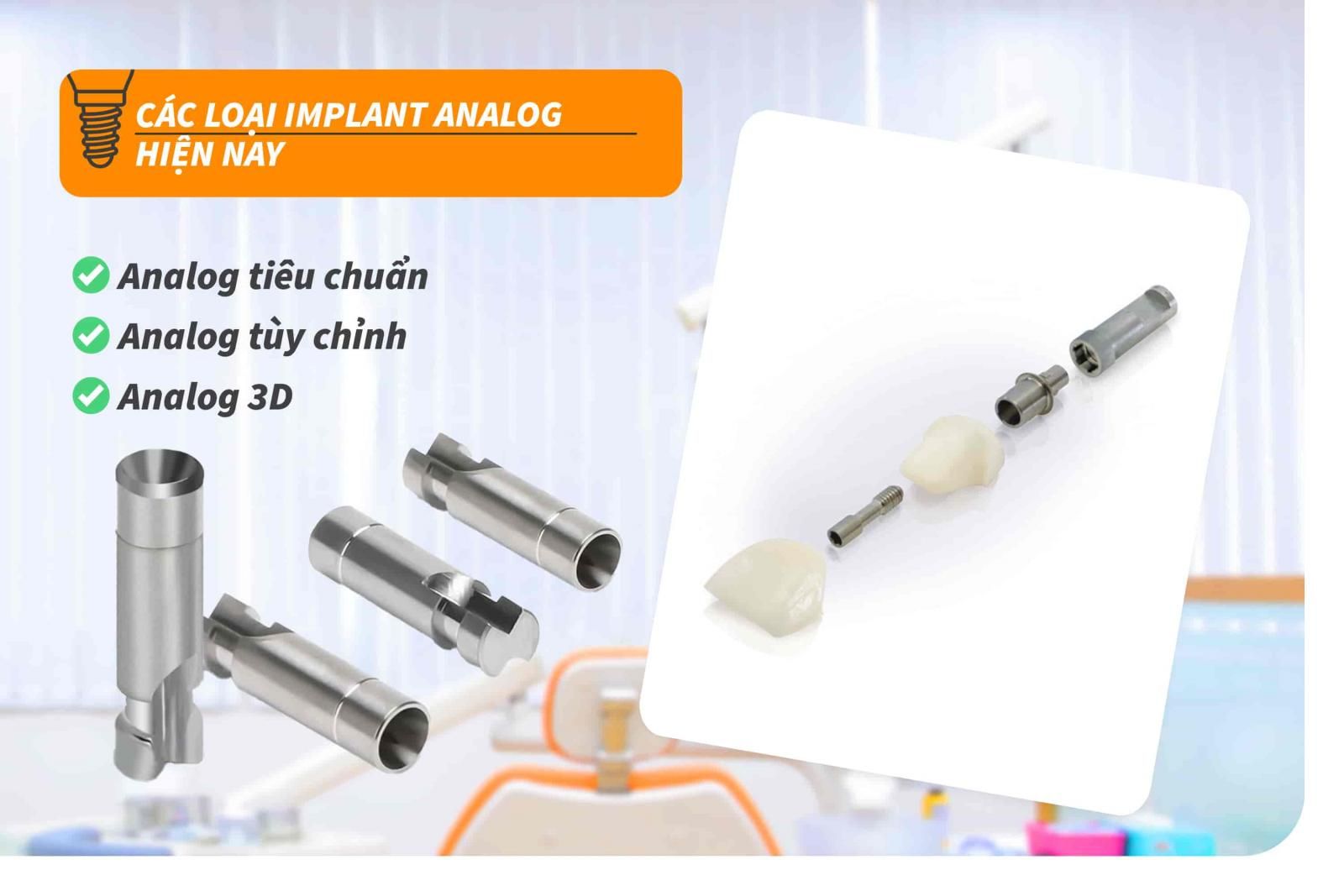 Các loại Implant analog phổ biến hiện nay