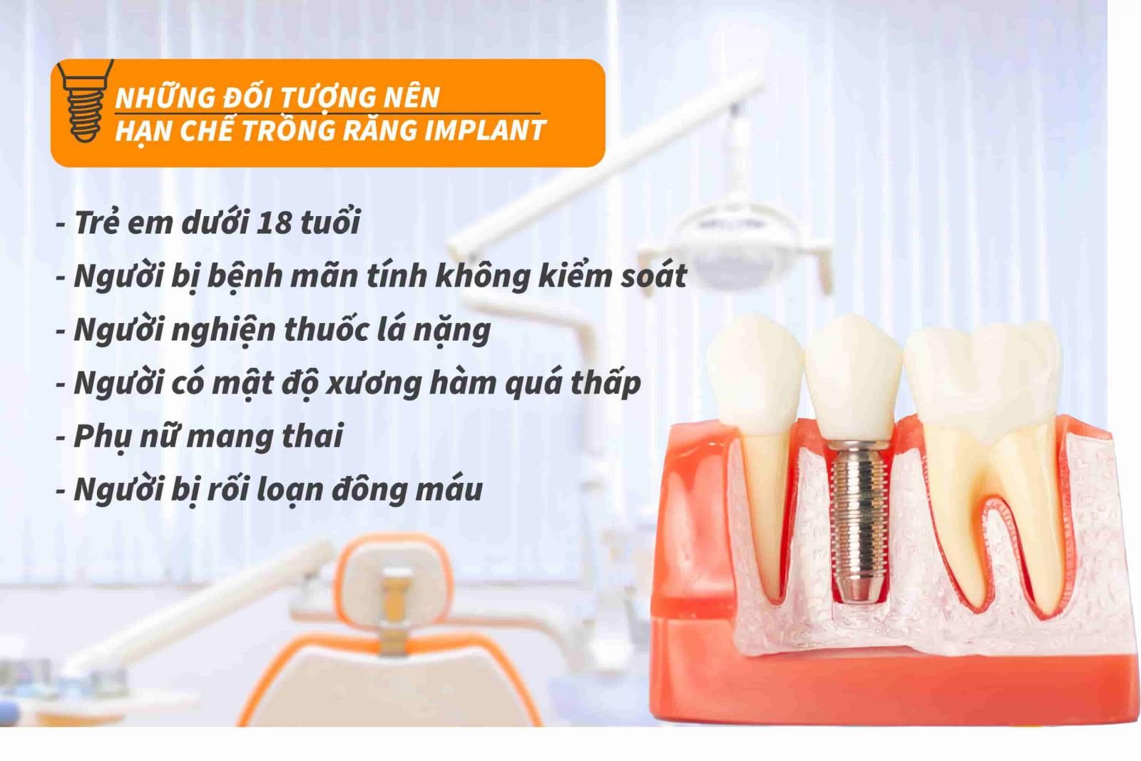 Những đối tượng nên hạn chế trồng răng Implant