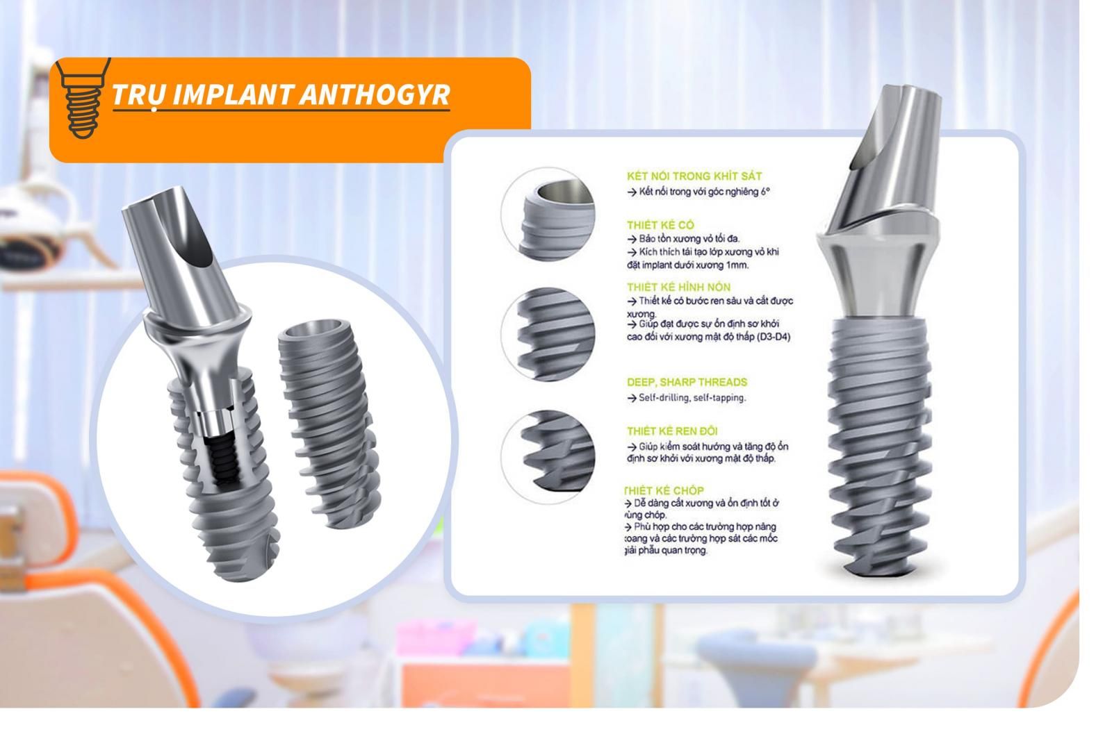 Trụ Implant Anthogyr Pháp