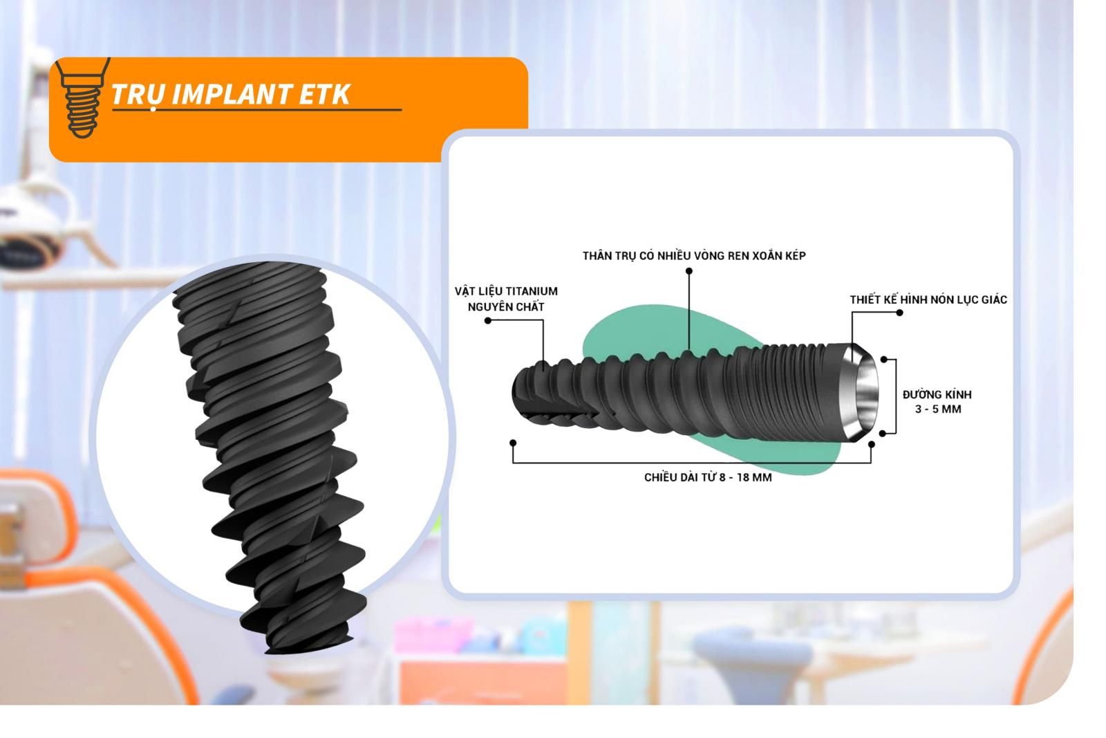 Trụ Implant ETK Active Pháp