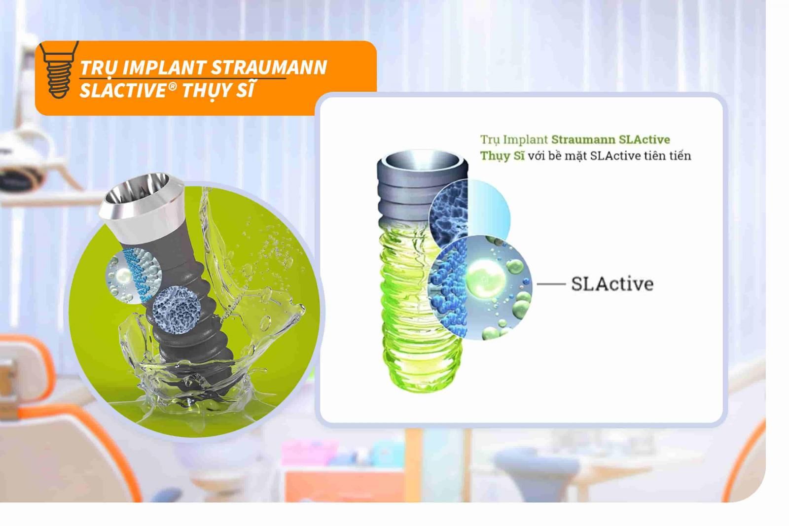 Trụ Implant Straumann SLActive® Thụy Sĩ