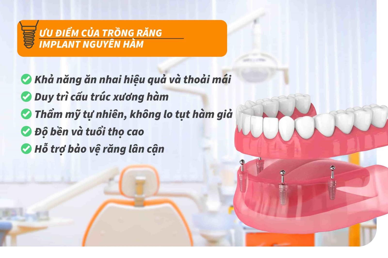 Ưu điểm của trồng răng Implant nguyên hàm