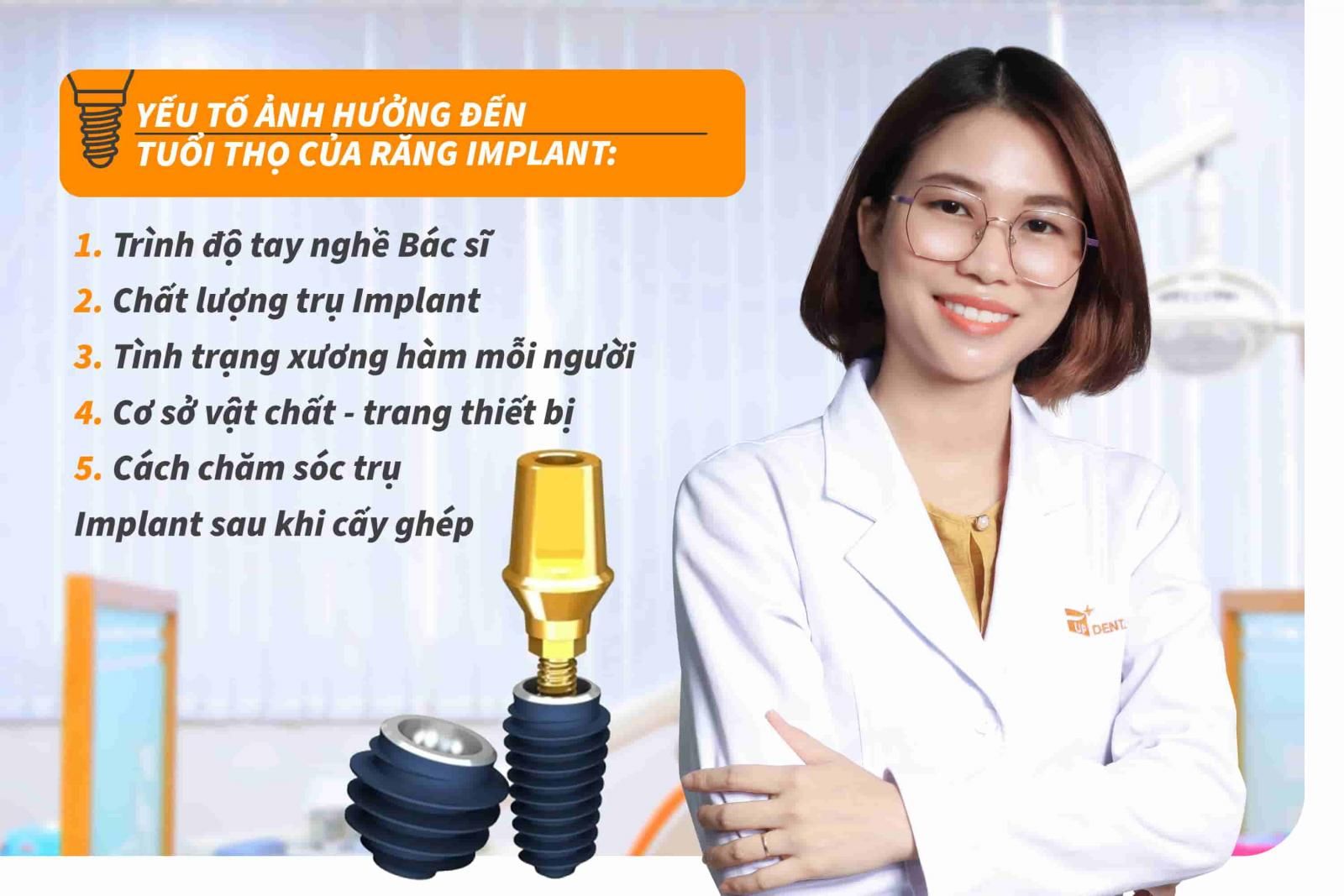 Yếu tố ảnh hưởng đến tuổi thọ của răng Implant