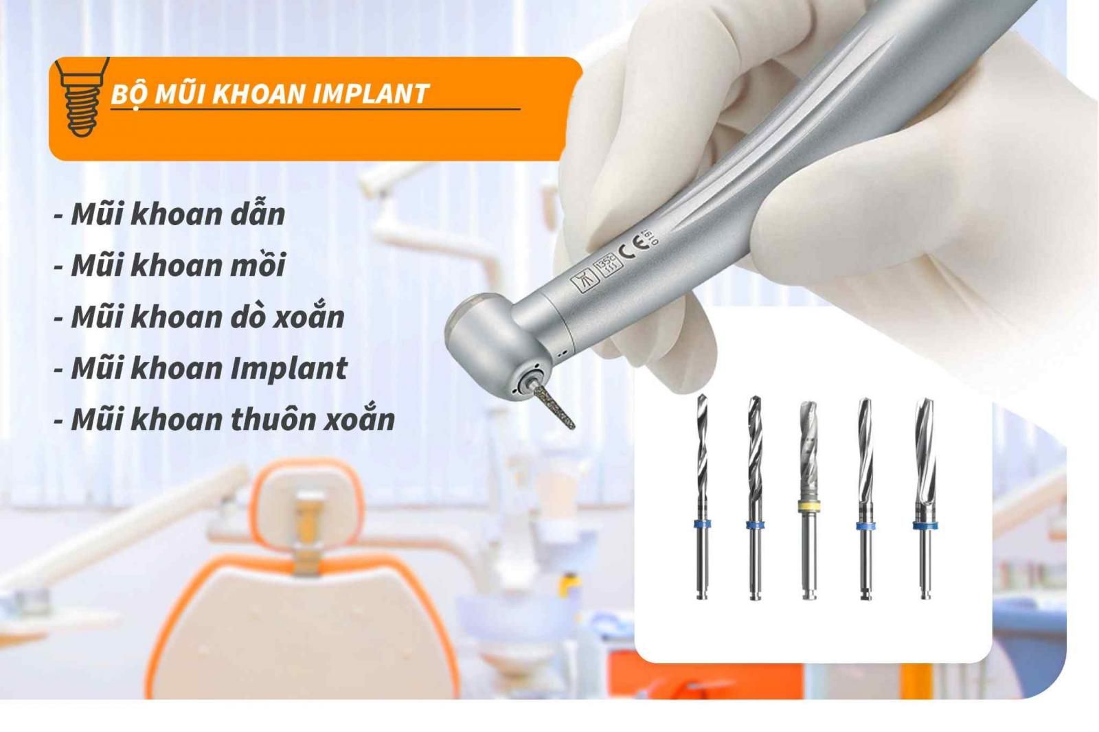 Bộ mũi khoan Implant