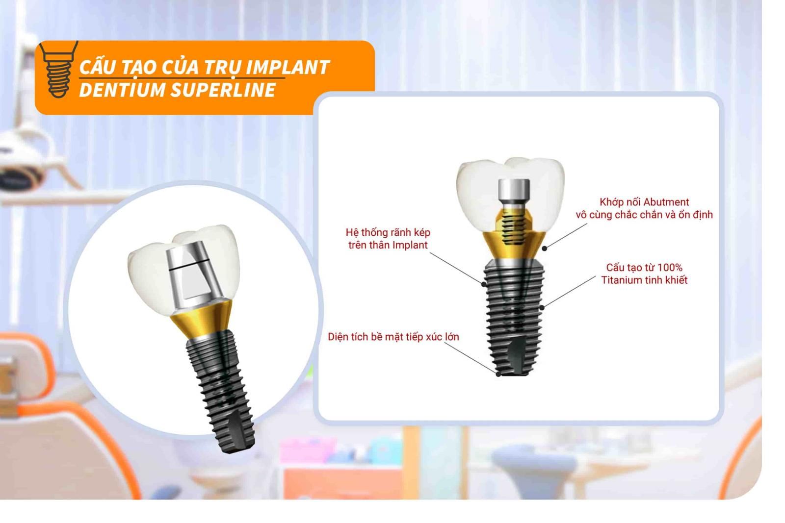  Trụ Implant Dentim Superline Mỹ 