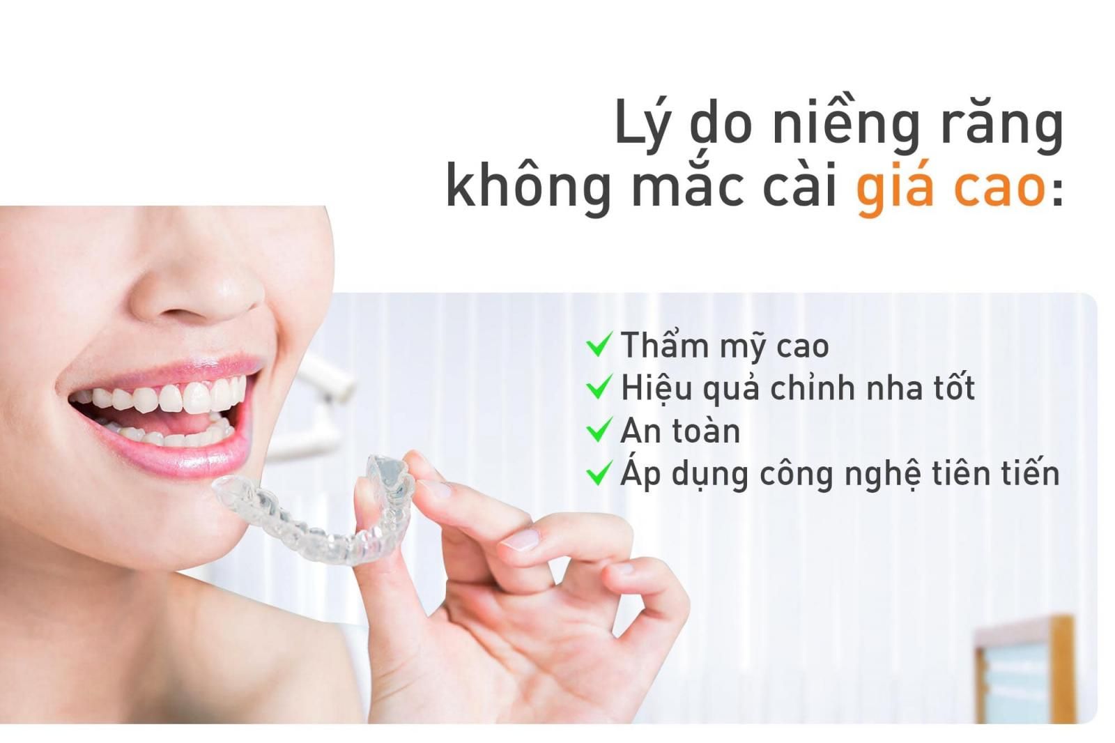 lý do niềng răng không mắc cài có chi phí cao