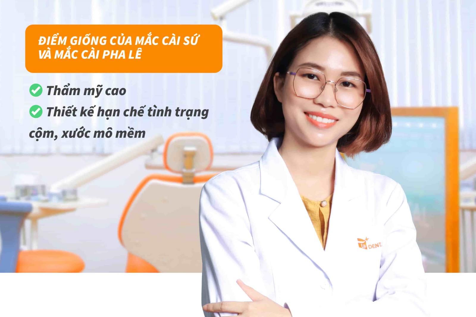 Điểm giống của mắc cài sứ và mắc cài pha lê