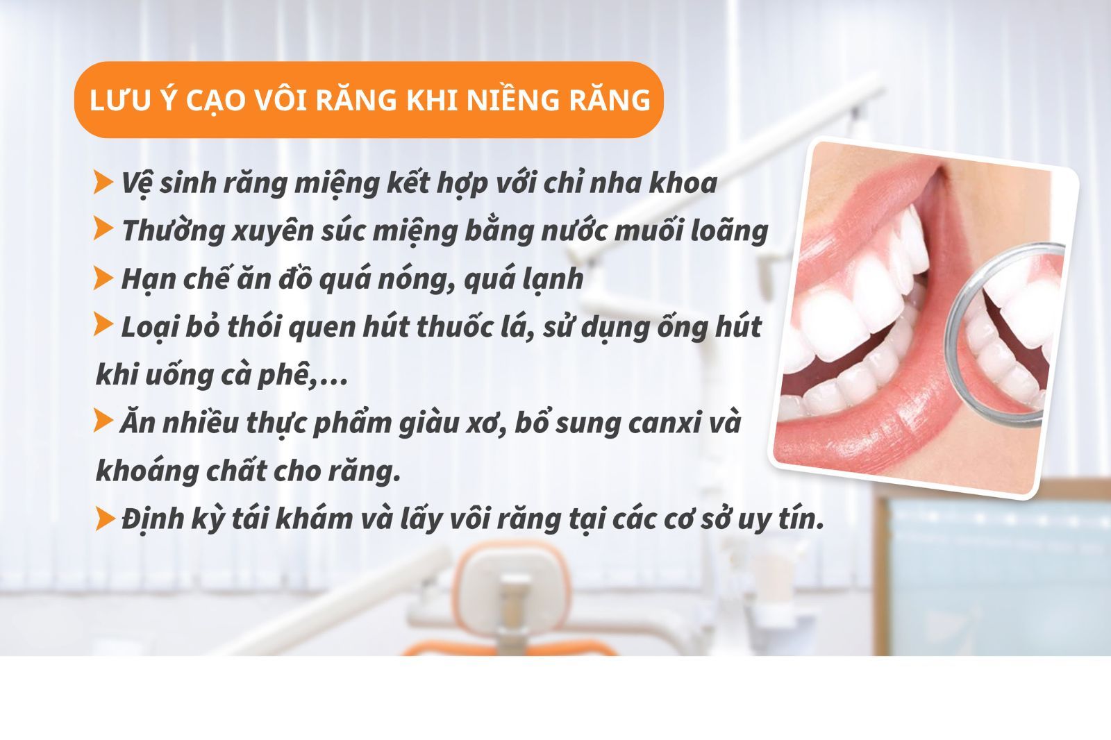 Lưu ý cạo vôi răng khi niềng răng