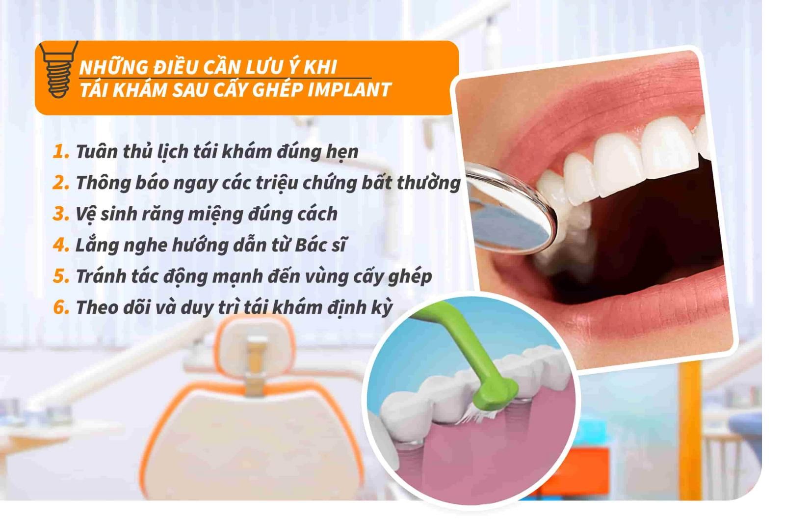 Tái khám sau cấy ghép Implant cần lưu ý những gì?