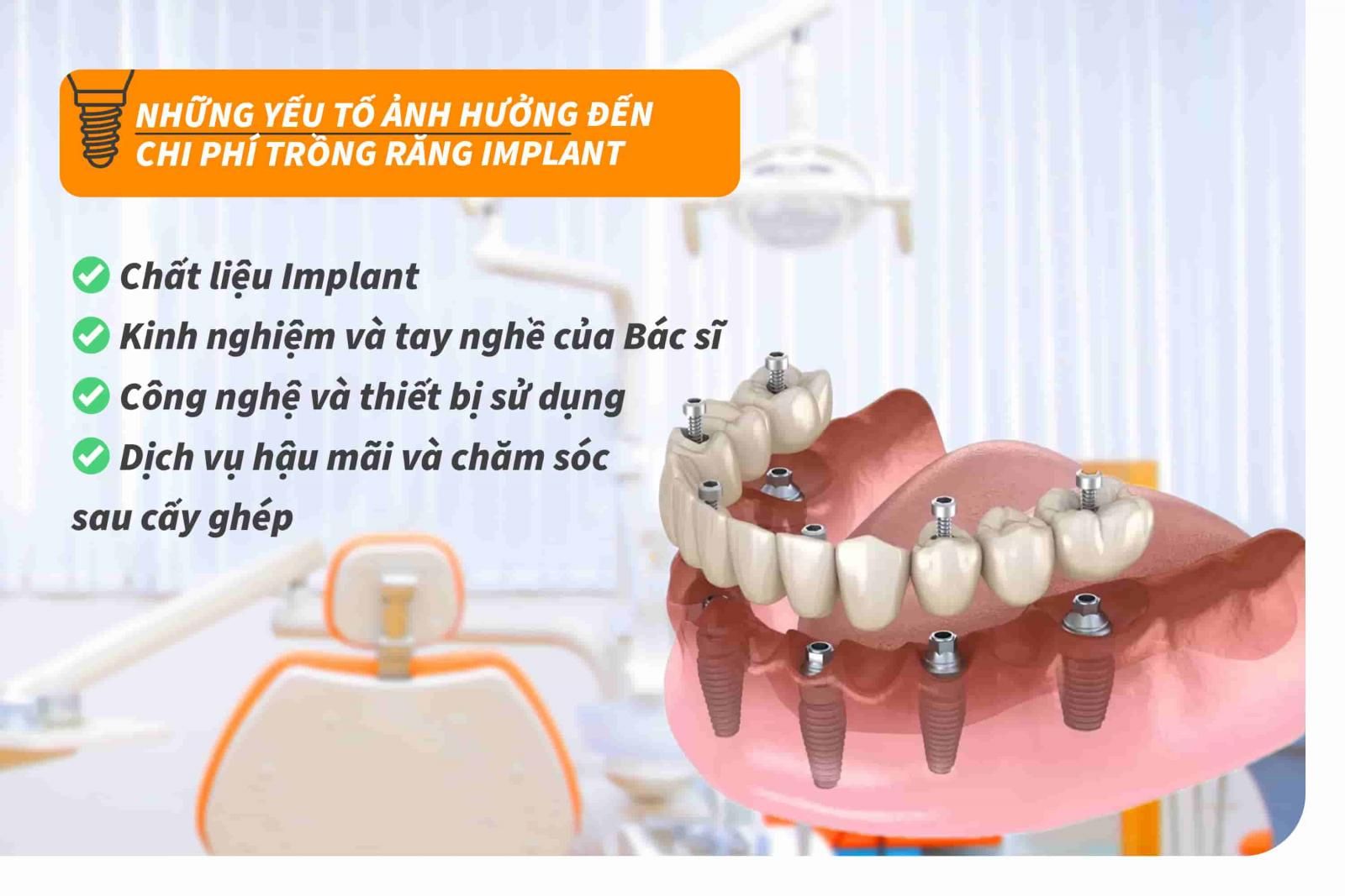 Những yếu tố ảnh hưởng đến chi phí trồng răng Implant