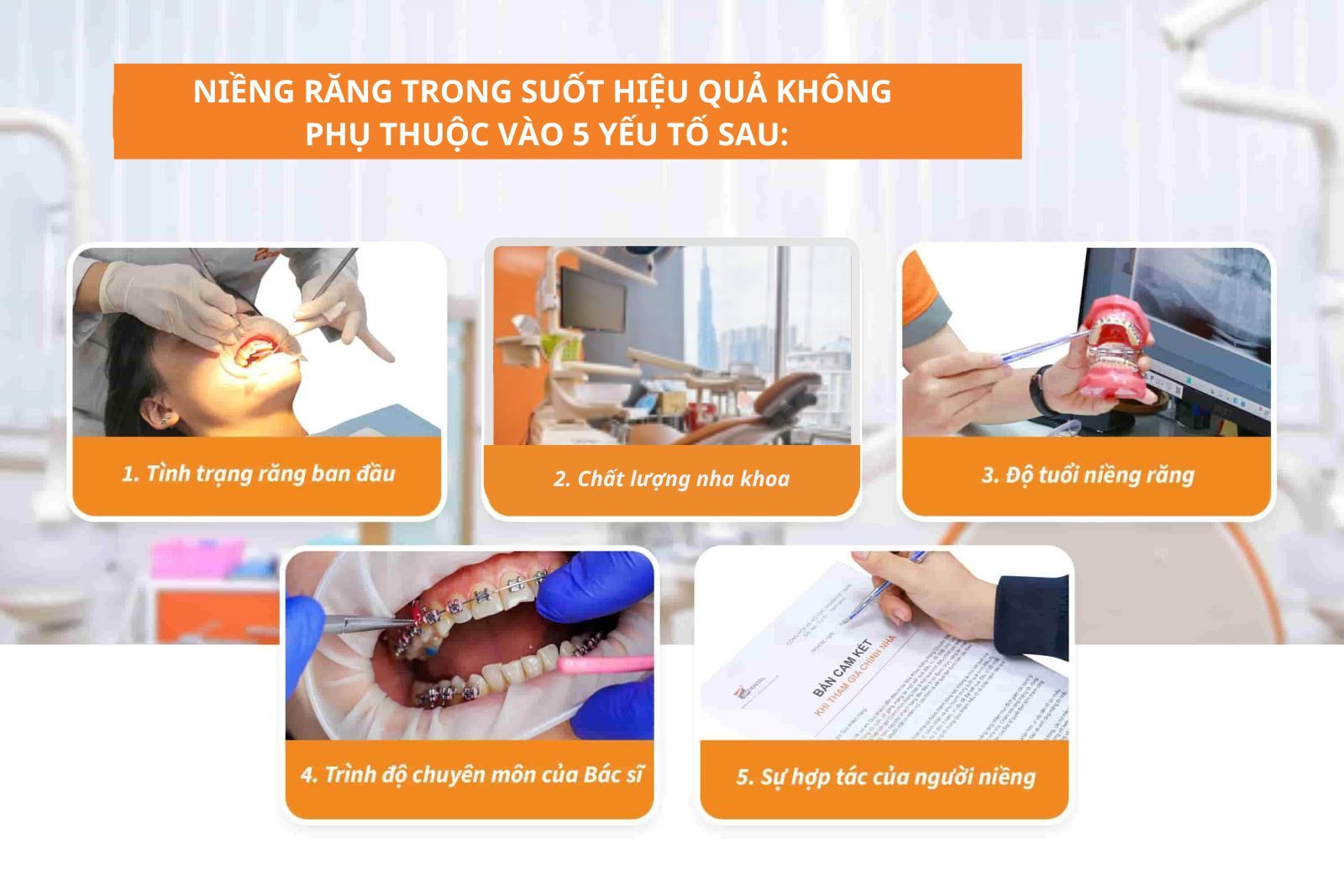 Niềng răng trong suốt có hiệu quả không phụ thuộc vào các yếu tố nào?