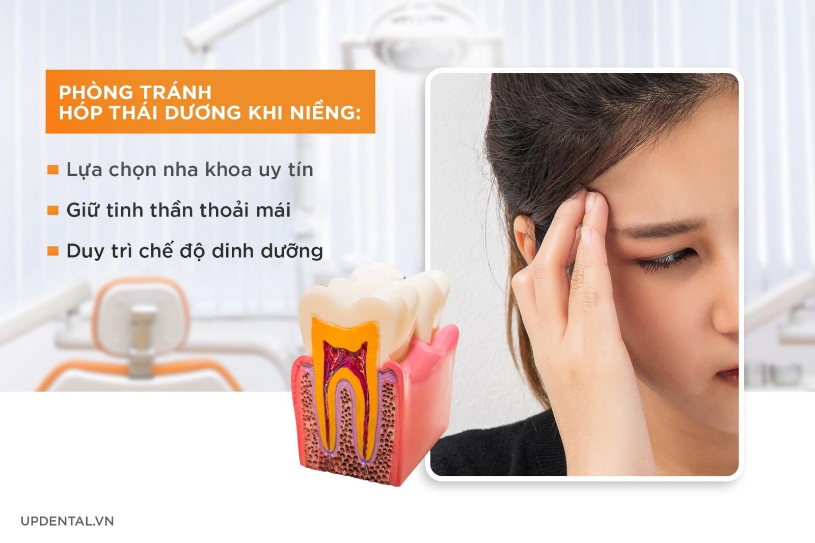 phòng tránh hóp thái dương khi niềng