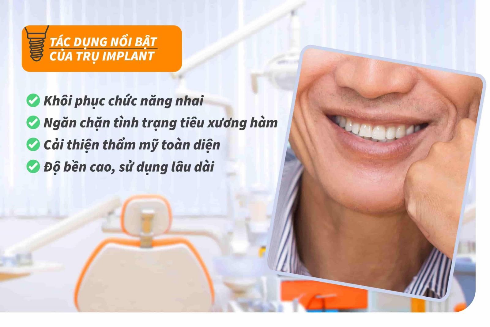 Tác dụng nổi bật của trụ Implant