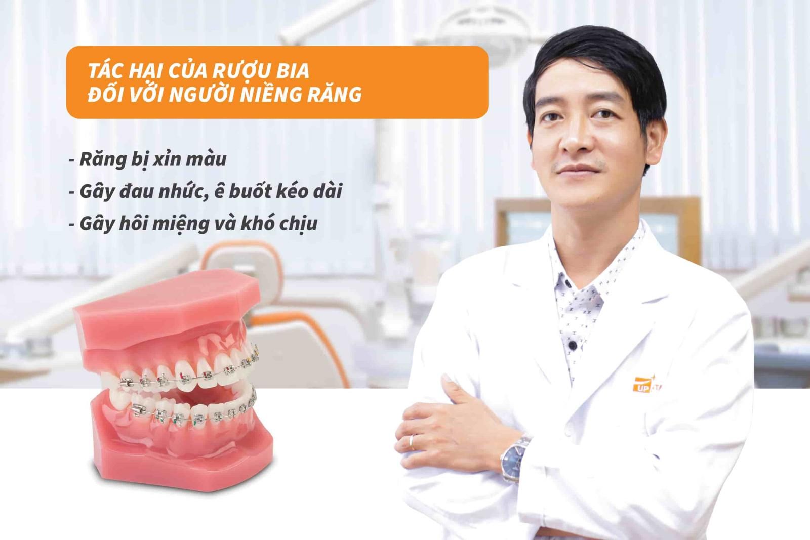 Tác hại của rượu bia đối với người niềng răng 