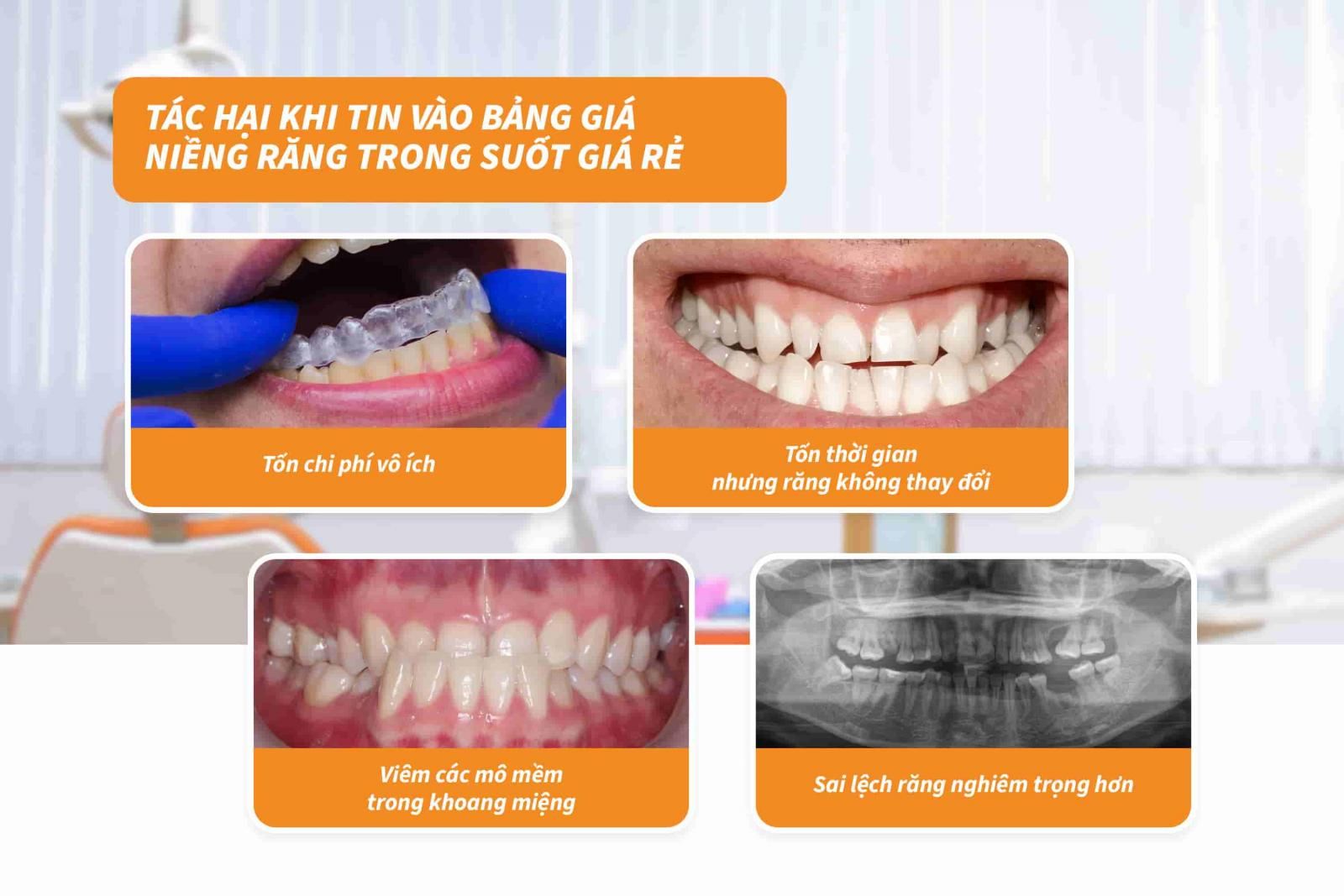 Tác hại khi tin vào bảng giá niềng răng trong suốt giá rẻ