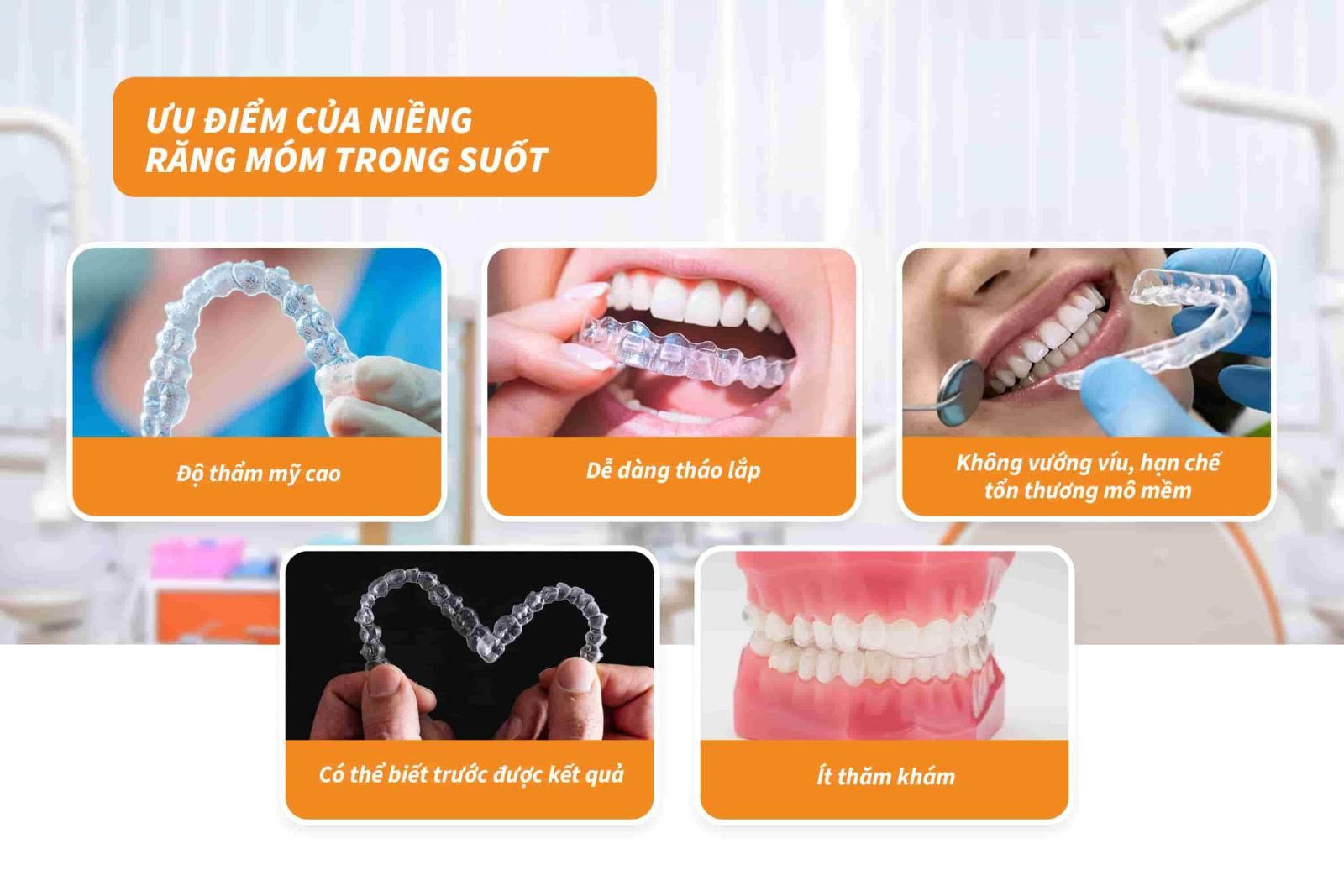 Ưu điểm của niềng răng móm trong suốt