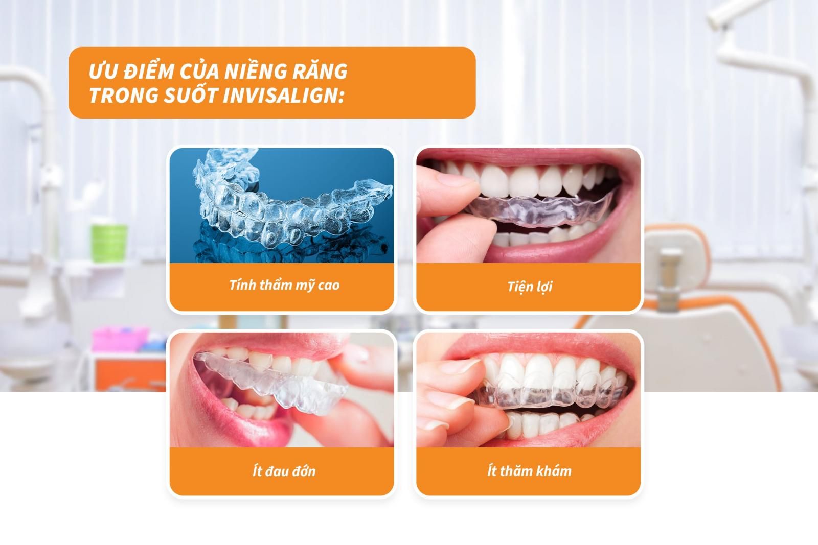 Ưu điểm của niềng răng trong suốt Invisalign