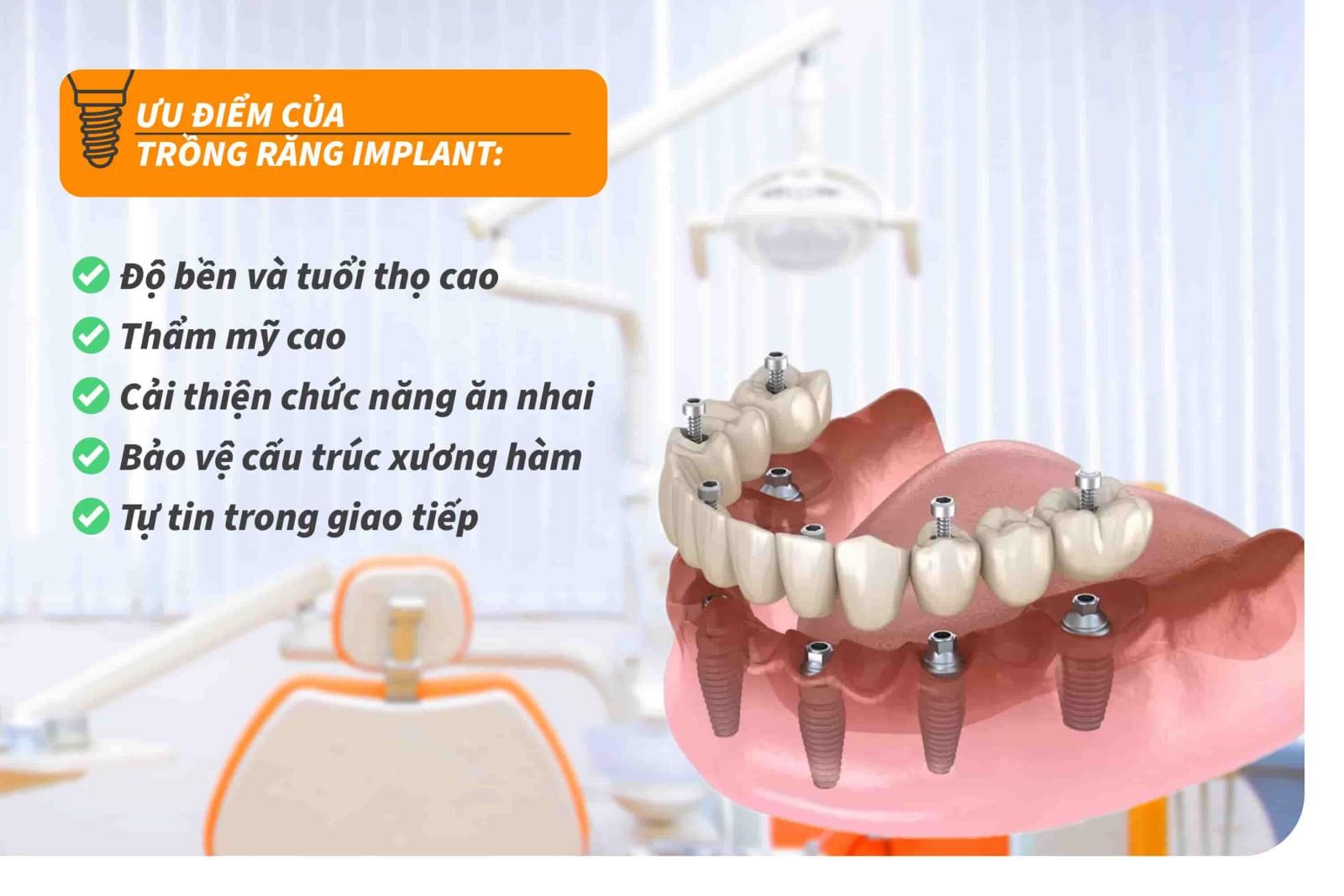 Ưu điểm của trồng răng Implant