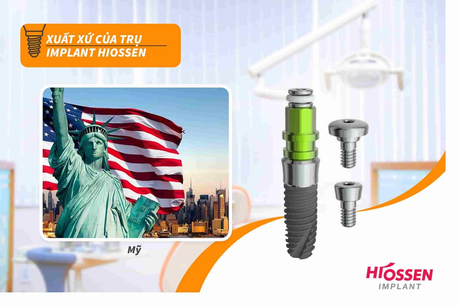 Xuất xứ của trụ Implant Hiossen