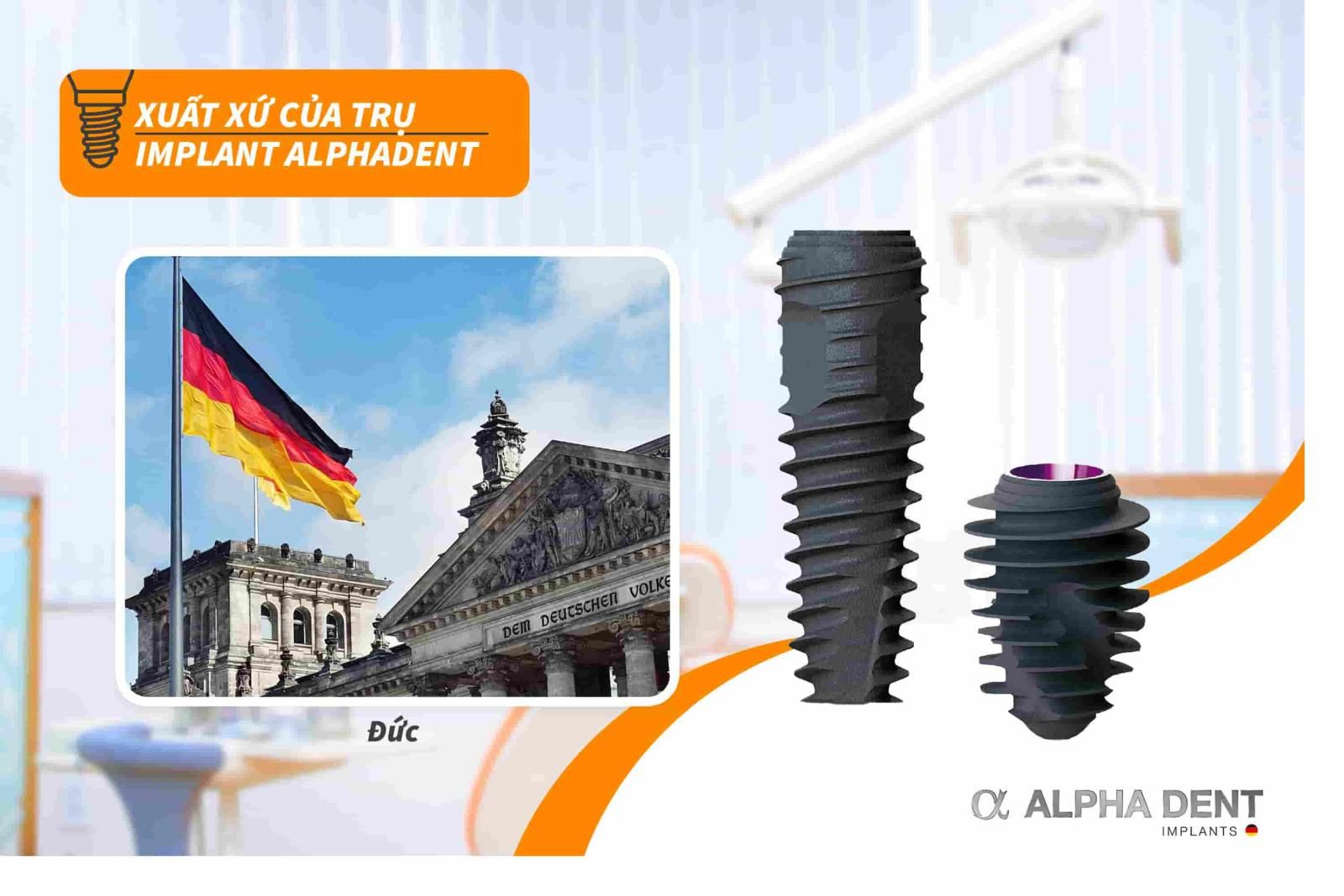 Xuất xứ của trụ Implant Alphadent