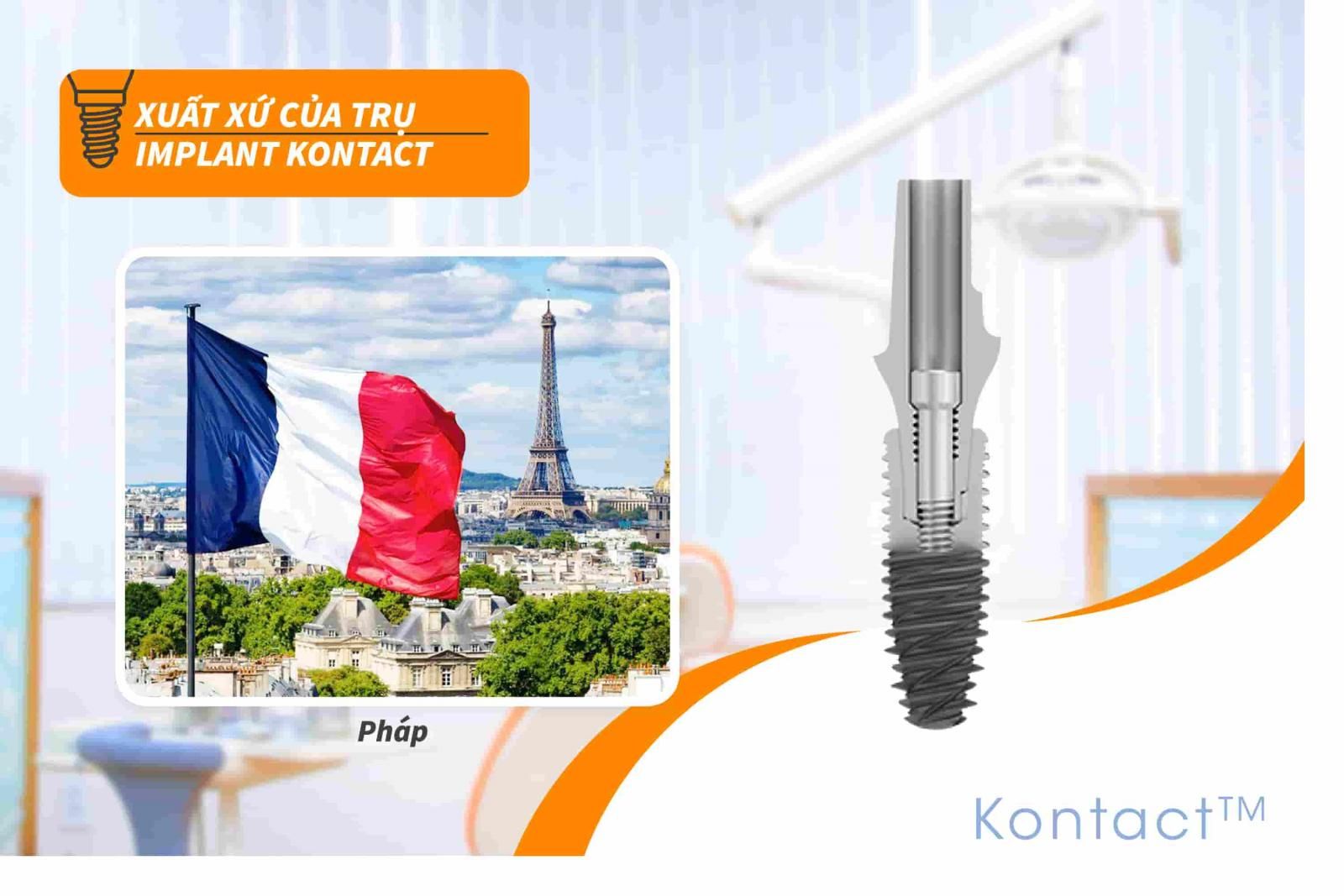 Xuất xứ của trụ Implant Kontact 